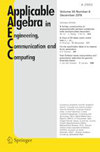 APPLICABLE ALGEBRA IN ENGINEERING COMMUNICATION AND COMPUTING封面